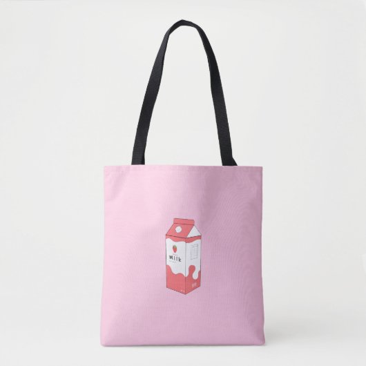 Strawberry Milk Carton Tasche (Vorderseite)