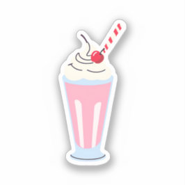 Strawberry Milkshake Aufkleber