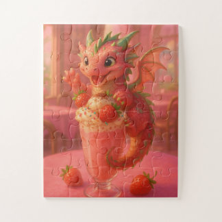 Strawberry milkshake dragon puzzle