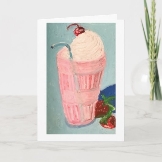 Strawberry Milkshake Karte (Vorderseite)