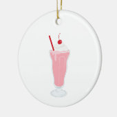 Strawberry Milkshake Keramik Ornament (Links)