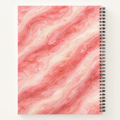 Strawberry Milkshake Marble Texture Notizblock (Rückseite)