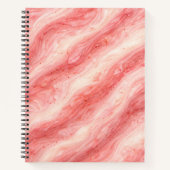 Strawberry Milkshake Marble Texture Notizblock (Vorderseite)