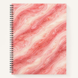 Strawberry Milkshake Marble Texture Notizblock