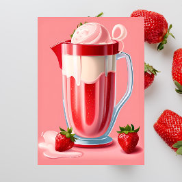Strawberry Milkshake, Postcross Postcard Postkarte