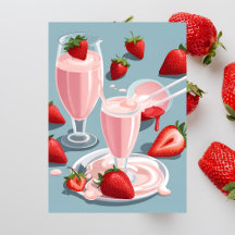 Strawberry Milkshake, Postcross Postcard