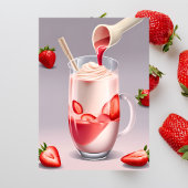 Strawberry Milkshake, Postcross Postcard Postkarte