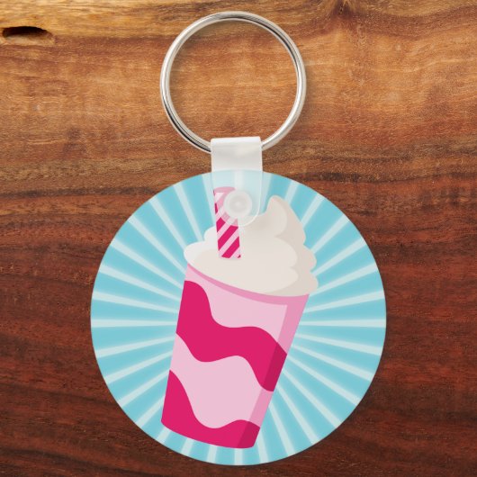 Strawberry Milkshake Schlüsselanhänger (Vorderseite)