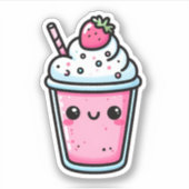 Strawberry Milkshake Vinyl Stickers Aufkleber (Vorderseite)