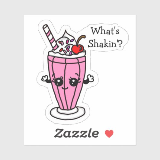 Strawberry Milkshake What's Shakin" Sticker (Blatt)