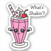 Strawberry Milkshake What's Shakin" Sticker (Vorderseite)
