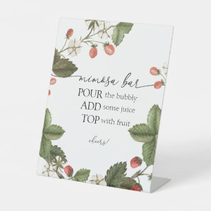 Strawberry Mimosa Bar Sign Sockelschild