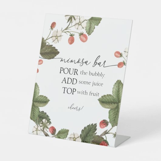Strawberry Mimosa Bar Sign Sockelschild (Vorderseite)