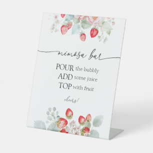 Strawberry Mimosa Bar Sign Sockelschild