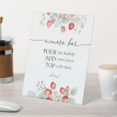 Strawberry Mimosa Bar Sign Sockelschild (In SItu)