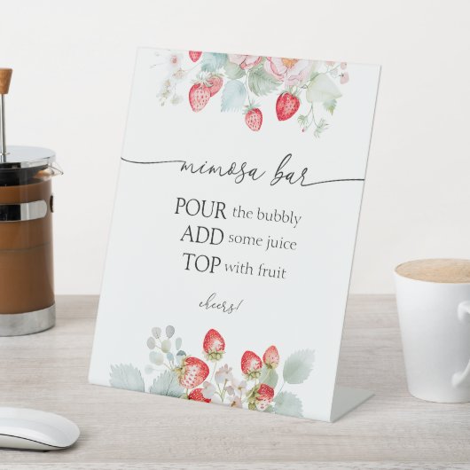 Strawberry Mimosa Bar Sign Sockelschild (In SItu)