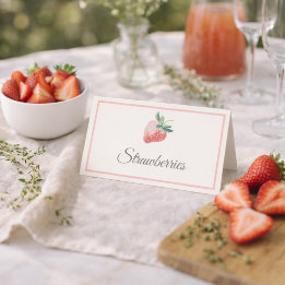 Strawberry Mimosa Bar Table Cards Platzkarte