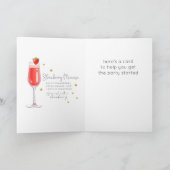 Strawberry Mimosa Cocktail Geburtstagskarte Karte (Innenseite)