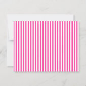Strawberry Modern Open Hearts Striped Note Card Mitteilungskarte (Rückseite)