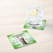 Strawberry Mojito Drink Rezept Rechteckiger Pappuntersetzer (Vor Ort)