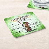 Strawberry Mojito Drink Rezept Rechteckiger Pappuntersetzer (angewinkelt)