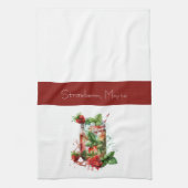 Strawberry Mojito Rot und Weiß Geschirrtuch (Vertikal)