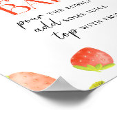 Strawberry Momosa Bar Berry Sweet Baby Dusche Poster (Ecke)