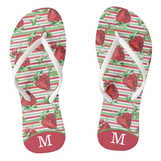 Strawberry Monogram Badesandalen (Fußbett)