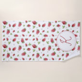 Strawberry Monogram Strandtuch (Vorderseite)
