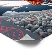 Strawberry Moon Color Print Poster (Ecke)