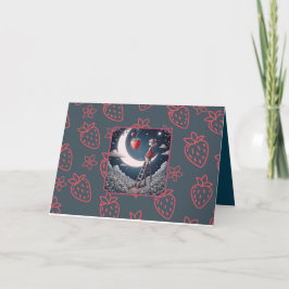 Strawberry Moon Grußkarte Einladung