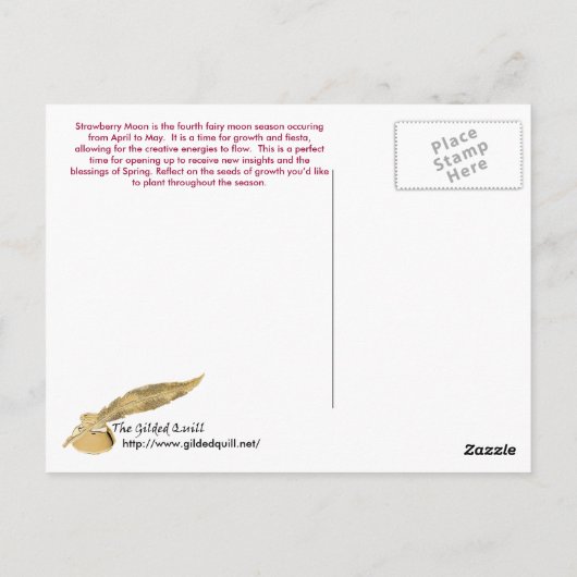 Strawberry Moon Postcard Postkarte (Rückseite)