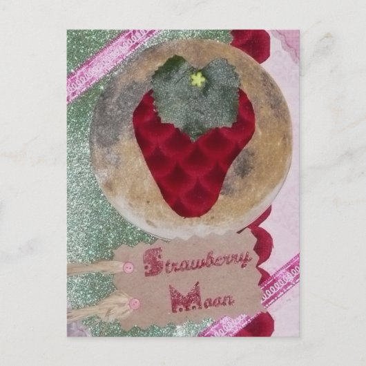 Strawberry Moon Postcard Postkarte (Vorderseite)
