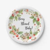 Strawberry Mouse Baby Duwer-Party-Teller Pappteller (Vorderseite)