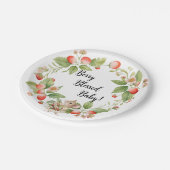 Strawberry Mouse Baby Duwer-Party-Teller Pappteller (Schrägansicht)