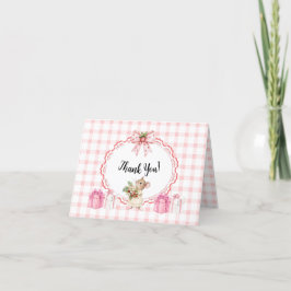 Strawberry Mouse Baby Shower-Danke-Card Dankeskarte