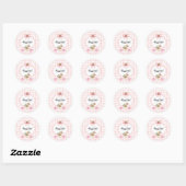 Strawberry Mouse Baby Shower Danke Sticker (Blatt)
