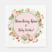 Strawberry Mouse Kinderdusche Party Serviette (Vorderseite)