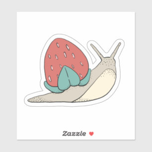 Strawberry Muschel Snail Aufkleber