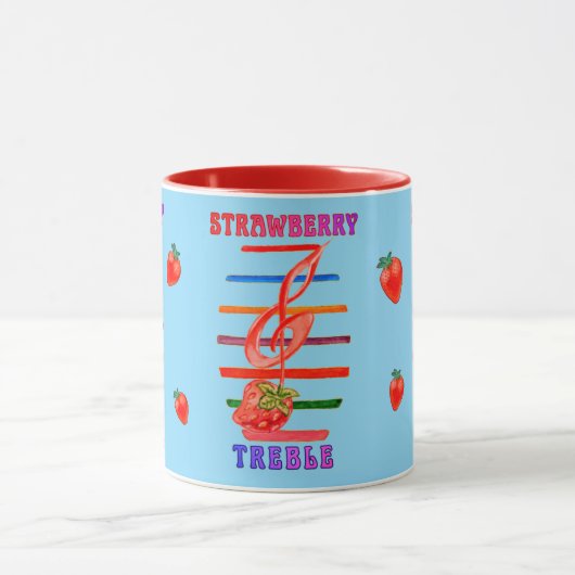 STRAWBERRY MUSIC NOTE DESIGNED MUG TASSE (Zentrum)