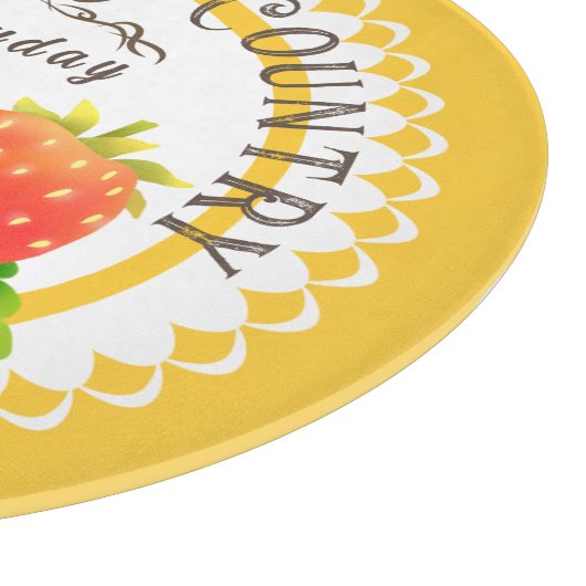 Strawberry Mustard Schneidebrett (Ecke)