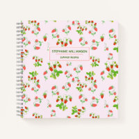 Strawberry-Muster für Wasserfarbe in Rosa