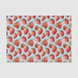 Strawberry-Muster für Wasserfarben Lichtblau Decou Seidenpapier