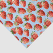 Strawberry-Muster für Wasserfarben Lichtblau Decou Seidenpapier (Ausschnitt)