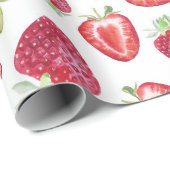Strawberry-Muster Geschenkpapier (Rolleneckpunkt)