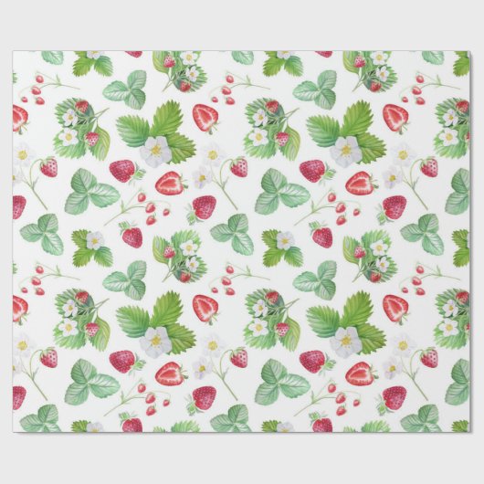 Strawberry-Muster Geschenkpapier (Flach)