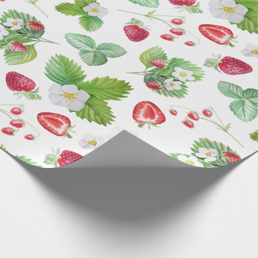 Strawberry-Muster Geschenkpapier (Ecke)