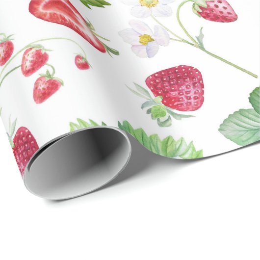 Strawberry-Muster Geschenkpapier (Rolleneckpunkt)