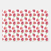 Strawberry-Muster Geschenkpapier Set (Vorderseite)