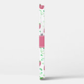 Strawberry-Muster mit Monogramm Case-Mate iPhone Hülle (Rückseite / Links)